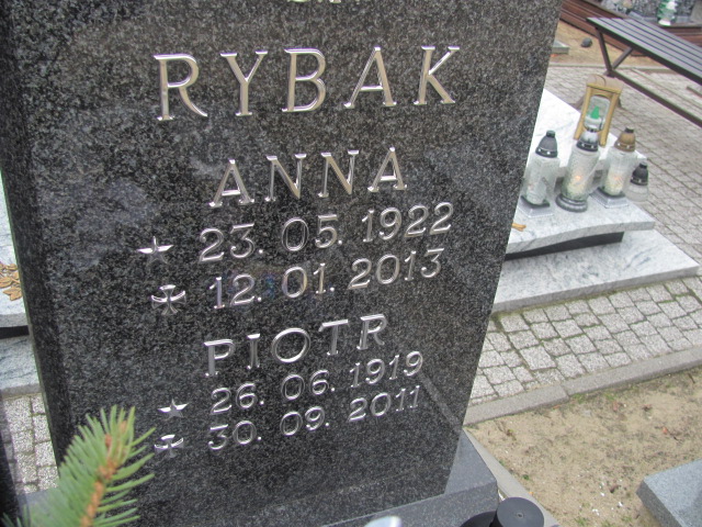 Anna Rybak 1922 Laski Trzcinica - Grobonet - Wyszukiwarka osób pochowanych
